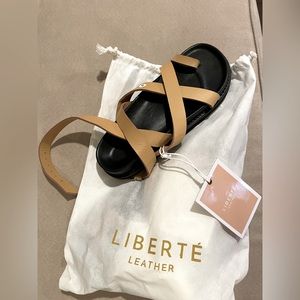 Beautiful Liberte Leather Brontë Sandal! Never worn. Flattering and comfortable